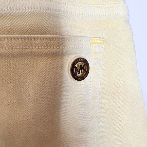 Michael Kors Izzy Skinny Jeans 6 Yellow Mid Rise Ankle Denim Spring Pants Summer - Picture 6 of 9